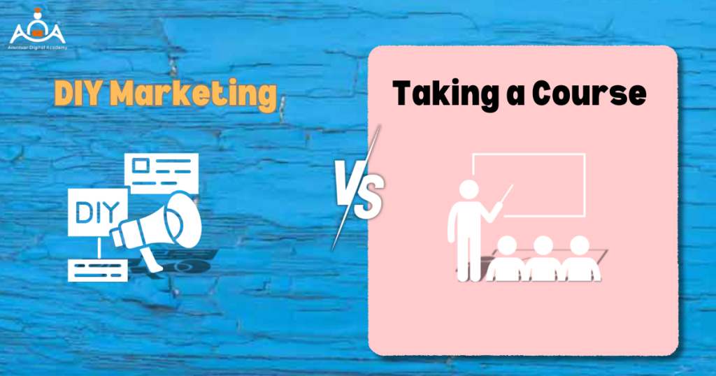 DIY marketing vs Joining course