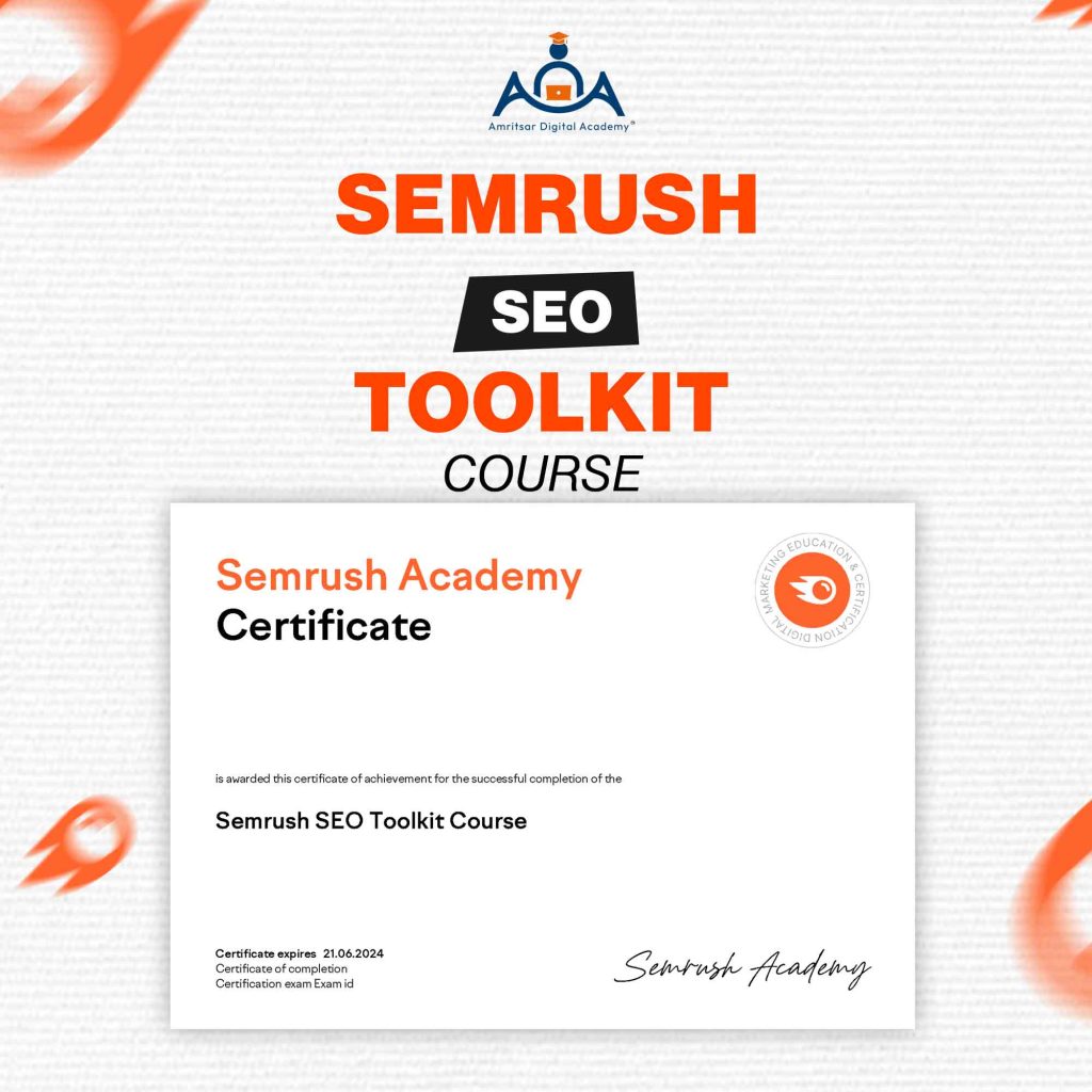 SEmrush seo toolkit course 