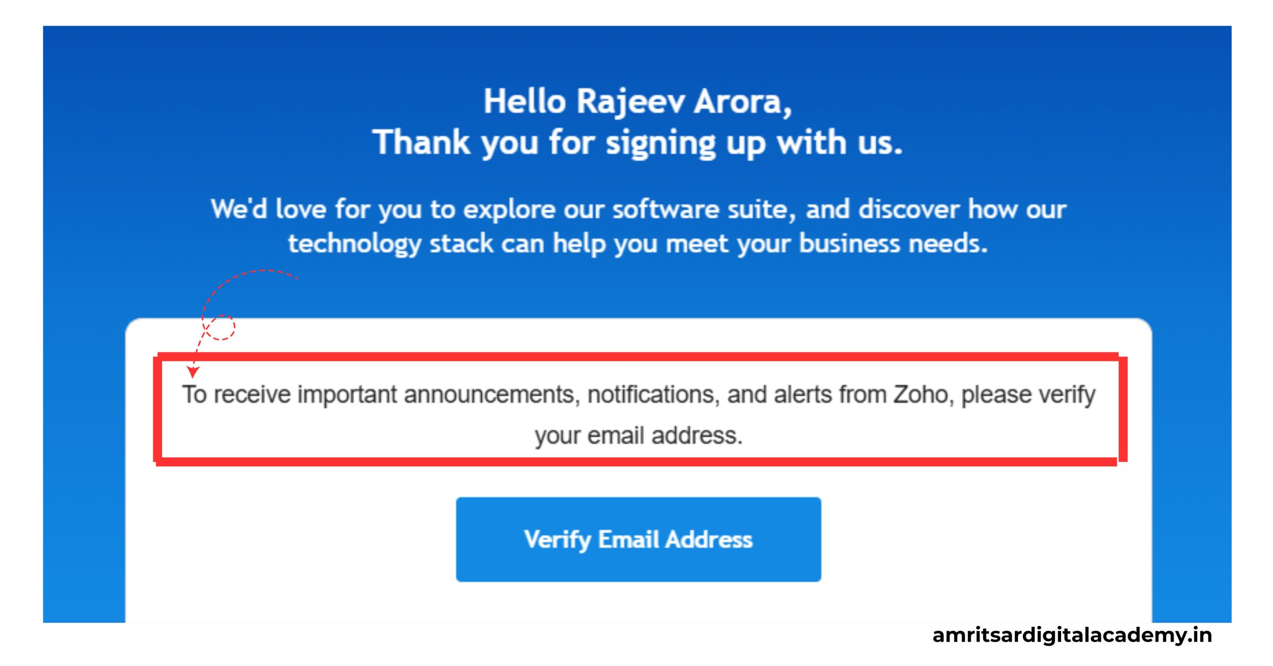 verification email example