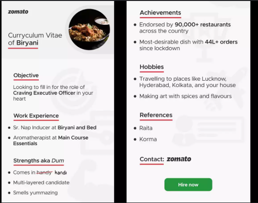 Zomato email marketing 